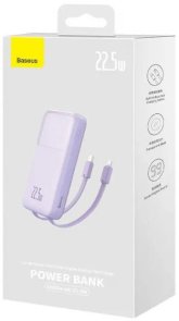  Батарея універсальна Baseus Comet Digital Display 10000mAh 22.5W Purple (PPMD020005)