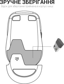 Миша OfficePro M315B Wireless Black