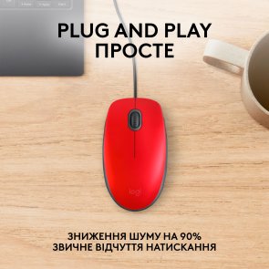 Миша Logitech M110 Silent Red Akoya Hangtab Box (910-006759)