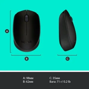 Фото: Миша Logitech M171 Wireless Gray/Black (910-004424) № 6 | KTC