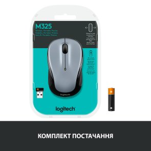 Миша Logitech M325s Wireless Light Silver (910-006813)