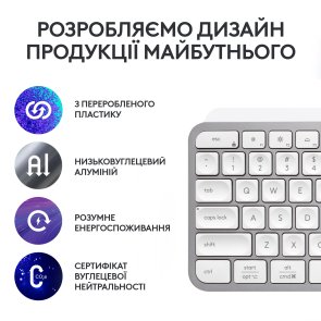 Клавіатура Logitech MX Keys S US International Pale Grey (920-011588)