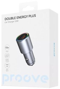 Автомобільний зарядний пристрій Proove Double Energy Plus 53W Metal gray (ACDE53110004)