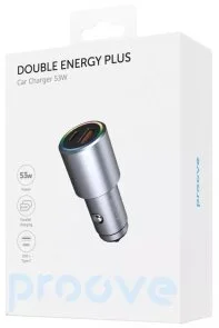 Фото: Автомобільний зарядний пристрій Proove Double Energy Plus 53W Metal gray (ACDE53110004) № 2 | KTC