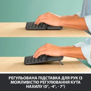 Фото: Клавіатура Logitech Ergo K860 Wireless Us/Ukr Graphite (920-010108) № 8 | KTC