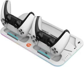 Фото: Підставка Canyon CS-5 RGB PS5 Fat Charge White (CND-CSPS5W) № 2 | KTC