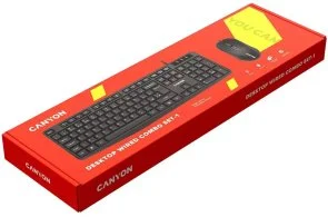 Фото: Комплект клавіатура+миша Canyon CNE-CSET1 UKR/ENG USB Black № 3 | KTC