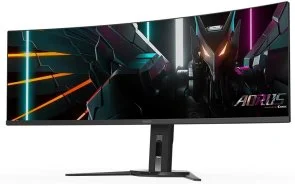 Фото: Монітор Gigabyte AORUS CO49DQ Gaming Monitor - 49" OLED / 5120x1440 / 144 Гц / AMD FreeSync Premium Pro / HAS № 2 | KTC