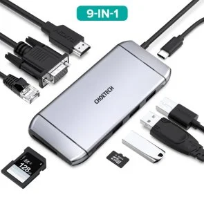 Фото: USB-хаб Choetech 9in1 HUB-M15-GY Grey № 2 | KTC
