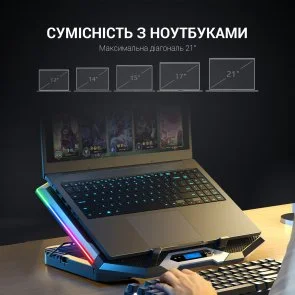 Фото: Підставка для ноутбука GamePro CP870 Black № 14 | KTC