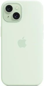 Фото: Чохол Apple for iPhone 15 - Silicone Case with MagSafe Soft Mint (MWNC3) № 4 | KTC