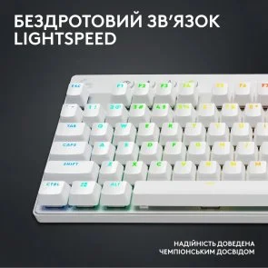 Фото: Клавіатура Logitech G Pro X TKL Lightspeed BT/WL White (920-012148) № 4 | KTC