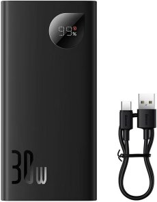 Батарея універсальна Baseus Digital Display 10000mAh 30W Black (PPAD04010)