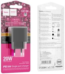 Фото: Зарядний пристрій Hoco CS13A PD 20W Black (6942007603805) № 5 | KTC