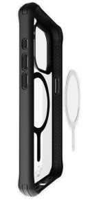 Чохол iTSkins for iPhone 15 Pro HYBRID R Sling 2.0 with MagSafe Black and transparent (AP5X-HMASL-BKTR)