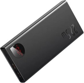  Батарея універсальна Baseus Adaman Metal Digital Display Quick Charge 10000mAh 22.5W Black (PPAD070001)