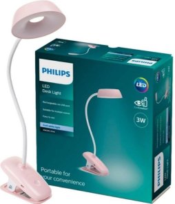 Настільна лампа Philips Donutclip, Pink