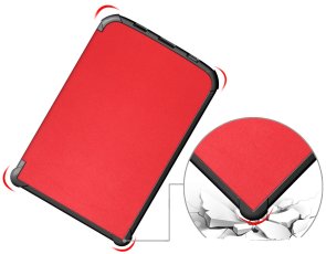 for Pocketbook 6 616/617/627/628/632/633 - Smart Case Red