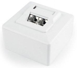 Розетка зовнішня Cablexpert STP RJ-45 Cat.6 White (MWS-2S6-01)