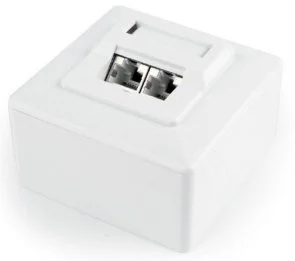 Фото: Розетка зовнішня Cablexpert STP RJ-45 Cat.6 White (MWS-2S6-01) № 2 | KTC