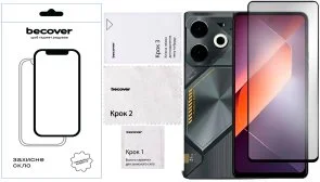 Фото: Захисне скло BeCover for Tecno Pova 6 LI7 - Black (711580) № 6 | KTC