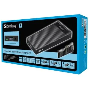 Фото: Батарея універсальна Sandberg AlwaysOn DC/ PD 30000mAh 200W Black (420-88) № 5 | KTC