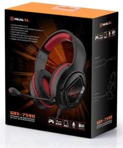 Фото: Гарнітура Real-EL GDX-7590 Black/Red (EL124100050) № 10 | KTC