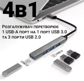 Фото: USB-хаб Dynamode 4 Port (DM-UH-312AC) № 4 | KTC