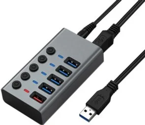 Фото: USB-хаб Dynamode 5 Port (DM-UH-P405-G) № 2 | KTC