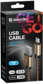 Фото: Кабель Defender 08-03T Pro AM / Micro USB 1m Gold (87800) № 3 | KTC