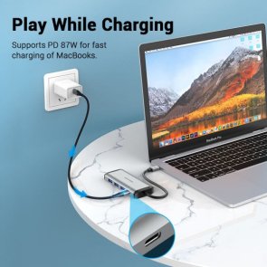 USB-хаб Vention 6in1 87W Grey (TGRHB)