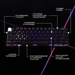 Фото: Клавіатура Logitech G Pro X 60 Lightspeed Black (920-011911) № 6 | KTC