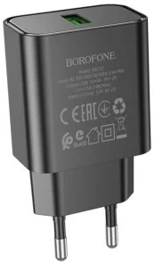 Фото: Зарядний пристрій BOROFONE BA72A Spring 18W Black (BA72AB) № 3 | KTC