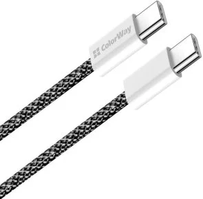 Фото: Кабель ColorWay 3A 60W Type-C / Type-C 1m Black (CW-CBPDCC061-BK) № 4 | KTC