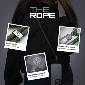 Фото: Ремінець для смартфону ArmorStandart Rope Titanium Fern with Clear holder (ARM76102) № 4 | KTC