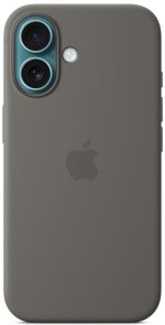 for iPhone 16 - Silicone Case with MagSafe Stone Gray