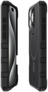 for iPhone 16 Pro - FORCE R CARBON W with MagSafe Black
