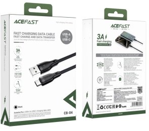 Кабель Acefast C8-04 3A AM / Type-C 1.2m Black (6974316282693)