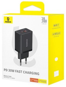 Зарядний пристрій Baseus Cube Fast Charger 30W Cluster Black (P10111404113-00)