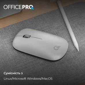 Фото: Миша OfficePro M225S Silent Wireless Silver № 4 | KTC