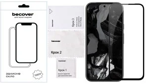 Фото: Захисне скло BeCover for Google Pixel 8a - Black (711663) № 3 | KTC