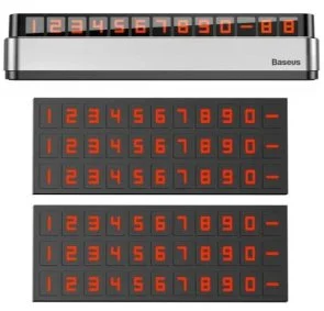 Фото: Тимчасова карта паркування Baseus Moonlight Temporary Parking Number Plate Silver № 3 | KTC