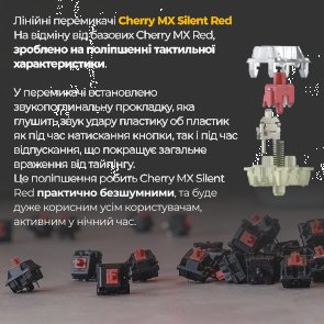 One 3 Cherry MX Silent Red RGB ENG/UKR Black