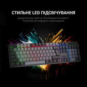 Клавіатура GamePro MK105B Blue Switch LED USB Black