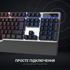 Фото: Клавіатура GamePro GK599 Black № 8 | KTC