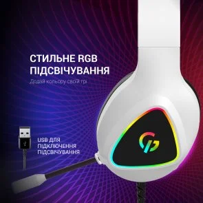 Фото: Гарнітура GamePro HS615 RGB White № 10 | KTC