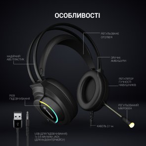 Гарнітура GamePro HS565 Black