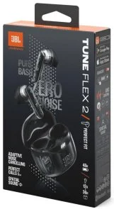 Фото: Навушники JBL Tune Flex 2 Ghost Edition Black (JBLTFLEX2GBLK) № 10 | KTC