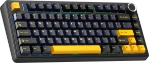 Фото: Клавіатура Aula F75 Gasket Greywood V3 Switch Hot-Swap PBT ENG/UKR WL/BT/USB Black (6948391208626) № 3 | KTC