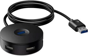 USB-хаб Baseus Round Box 1m Black (CAHUB-U01)